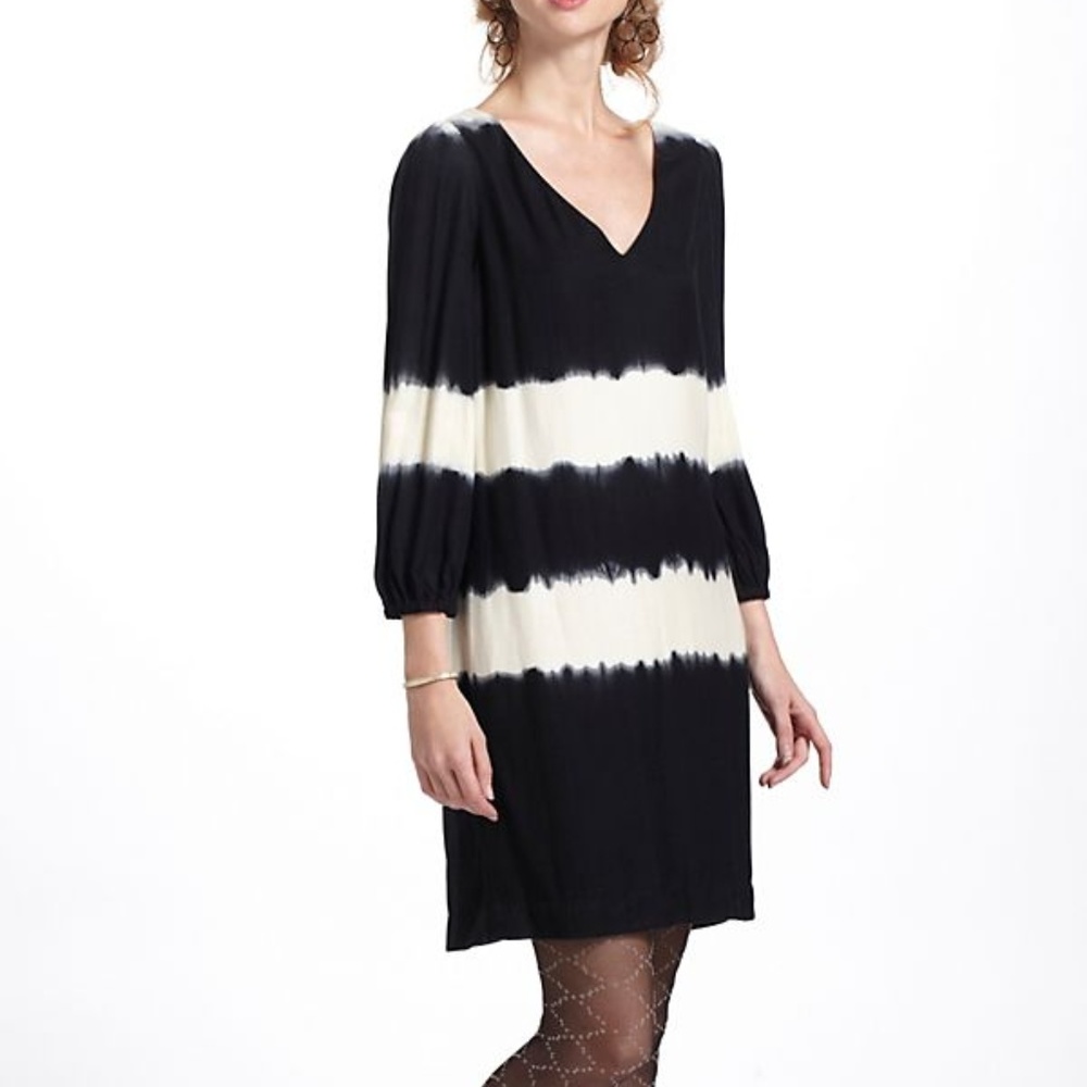 Floreat Inkwash Shift Dress with Tie Dye Effect